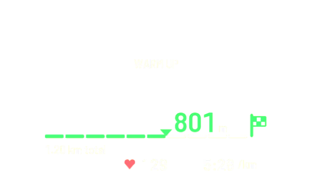 Warm-up screen